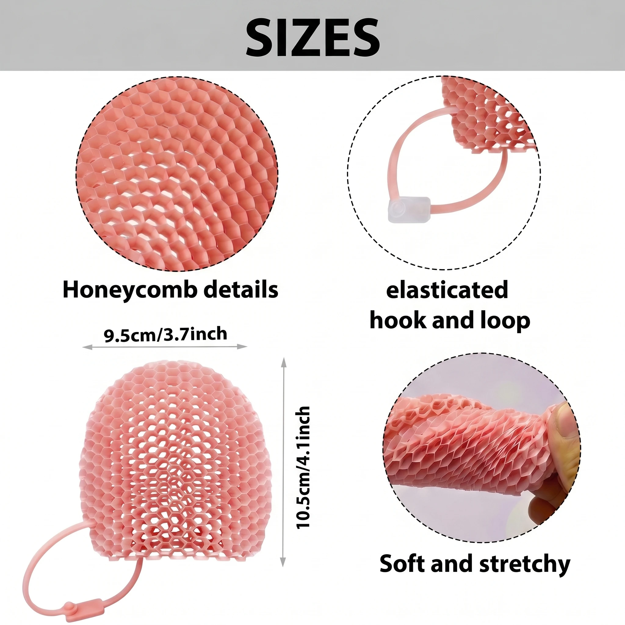Honeycomb Exfoliating Shower Finger Caps, available in multiple colors, cleanses the skin and is safe, breathable and odorless. Honeycomb Exfoliating Shower Finger Caps, available in multiple colors, cleanses the skin and is safe, breathable and odorless.