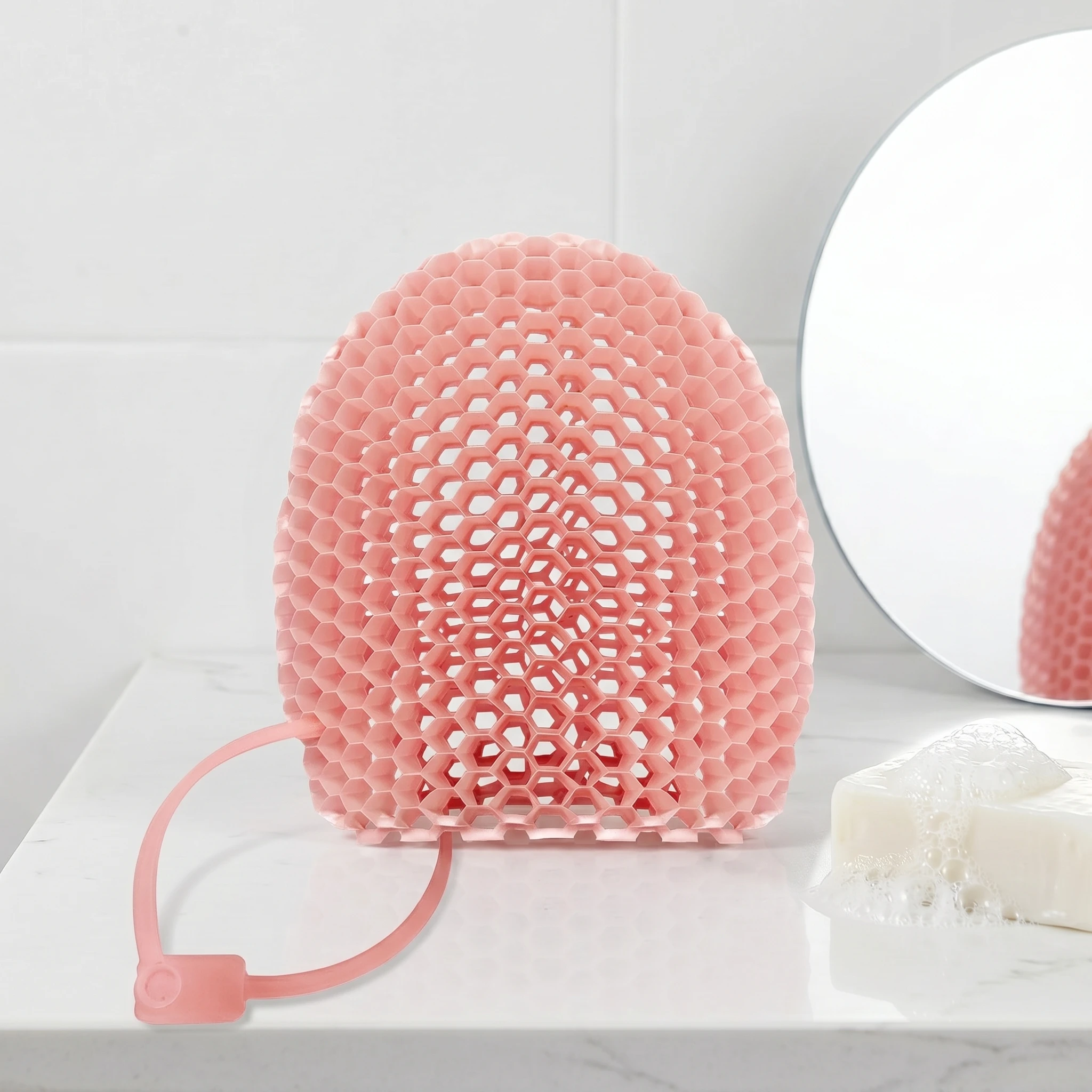 Honeycomb Exfoliating Shower Finger Caps, available in multiple colors, cleanses the skin and is safe, breathable and odorless. Honeycomb Exfoliating Shower Finger Caps, available in multiple colors, cleanses the skin and is safe, breathable and odorless.