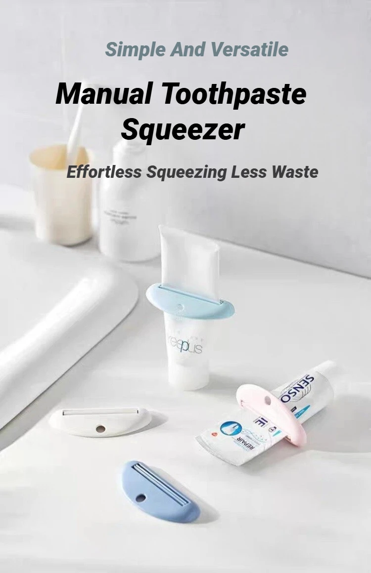 Multifunction Manual Toothpaste Tube Squeezer Clip Facial Cleanser Dispenser Extruding Clamp Bathroom Accessory