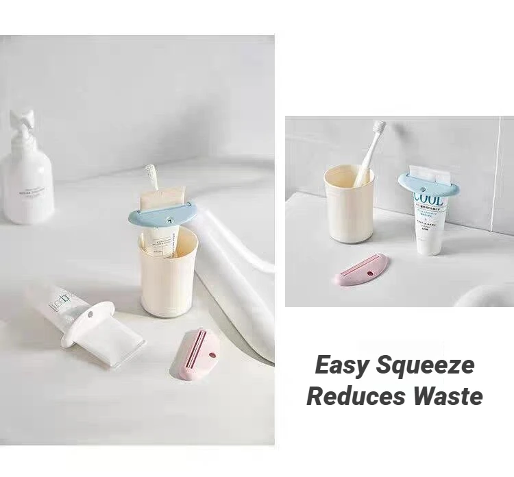 Multifunction Manual Toothpaste Tube Squeezer Clip Facial Cleanser Dispenser Extruding Clamp Bathroom Accessory