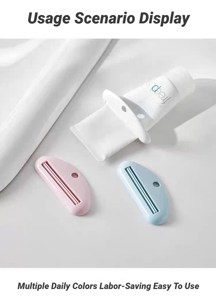 Multifunction Manual Toothpaste Tube Squeezer Clip Facial Cleanser Dispenser Extruding Clamp Bathroom Accessory