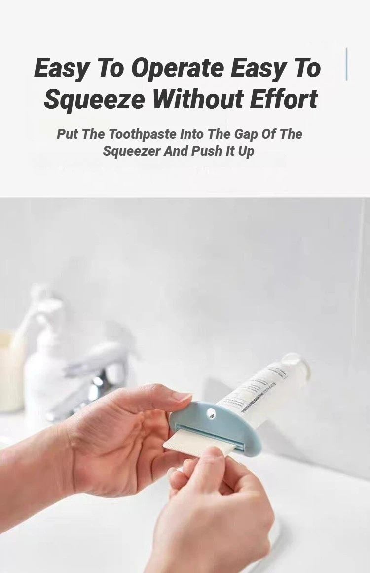 Multifunction Manual Toothpaste Tube Squeezer Clip Facial Cleanser Dispenser Extruding Clamp Bathroom Accessory