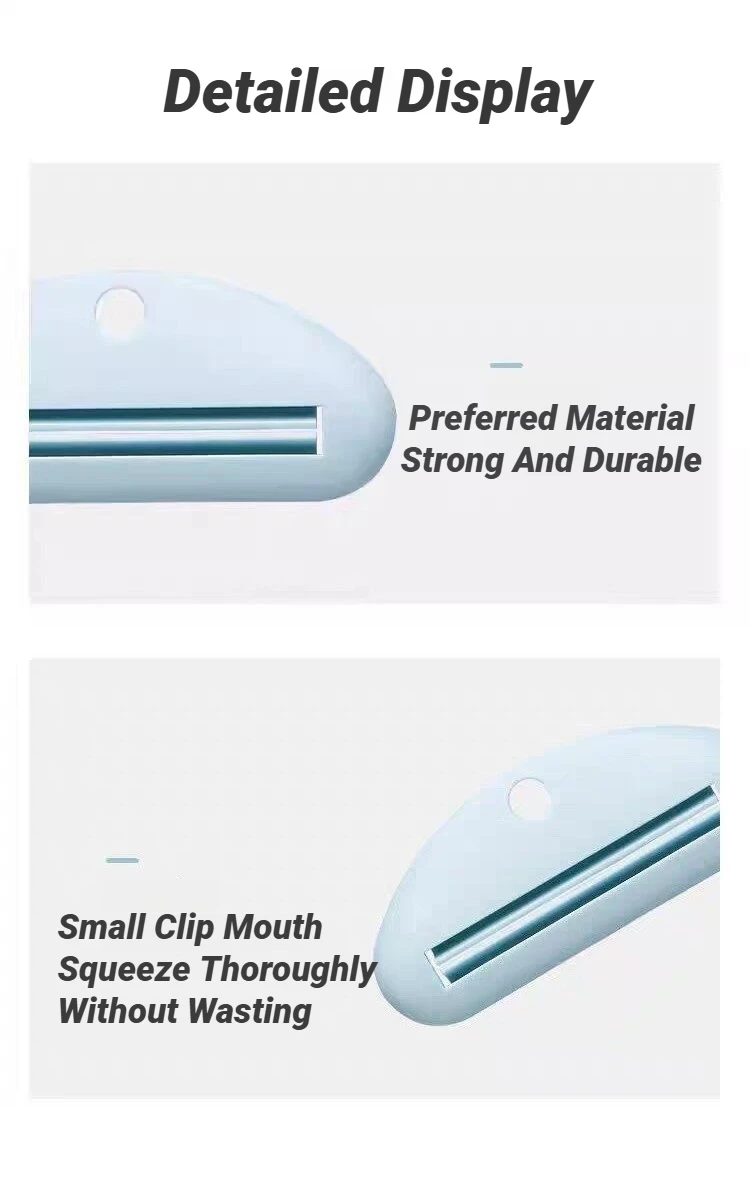 Multifunction Manual Toothpaste Tube Squeezer Clip Facial Cleanser Dispenser Extruding Clamp Bathroom Accessory