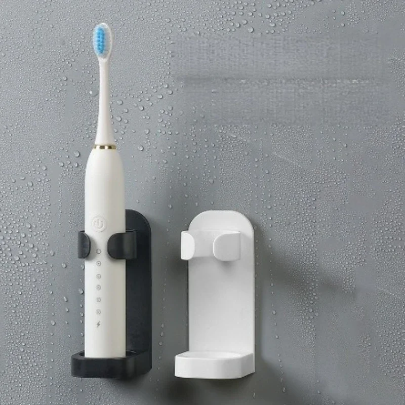 Adjustable Silicone Electric Toothbrush Holder, Non-Slip Wall Mount Toothbrush Base Rack, Fits 99% Electric Toothbrush Models