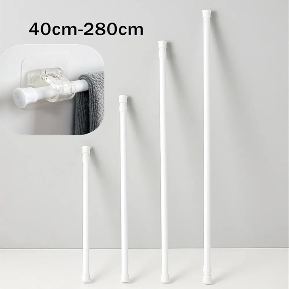 40-280cm Adjustable Curtain Rod Spring Loaded Extendable Telescopic Poles for Bathroom Bar Shower No Drilling Hanging Rods 40-280cm Adjustable Curtain Rod Spring Loaded Extendable Telescopic Poles for Bathroom Bar Shower No Drilling Hanging Rods