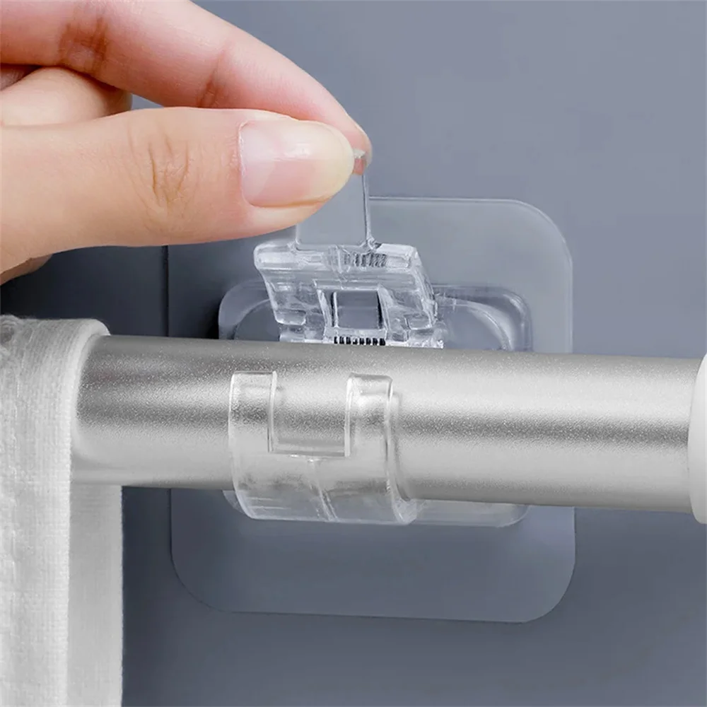 40-280cm Adjustable Curtain Rod Spring Loaded Extendable Telescopic Poles for Bathroom Bar Shower No Drilling Hanging Rods