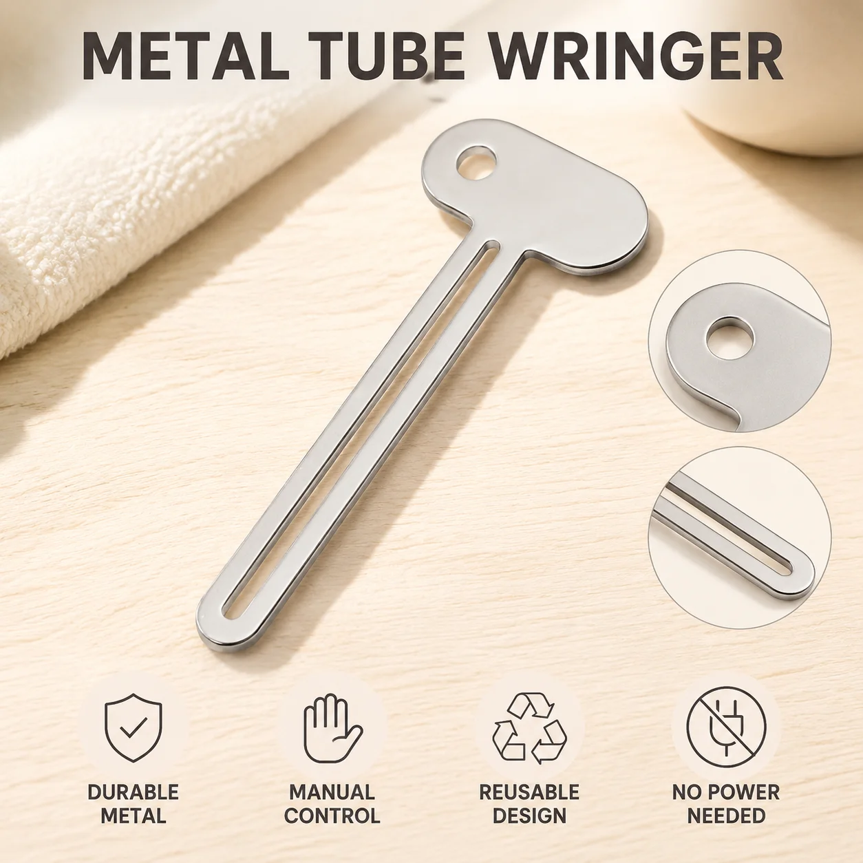 Metal Tube Wringer Toothpaste Squeezer Manual Toothpaste Dispenser, Bathroom Accessories Metal Tube Wringer, No Power Required Metal Tube Wringer Toothpaste Squeezer Manual Toothpaste Dispenser, Bathroom Accessories Metal Tube Wringer, No Power Required