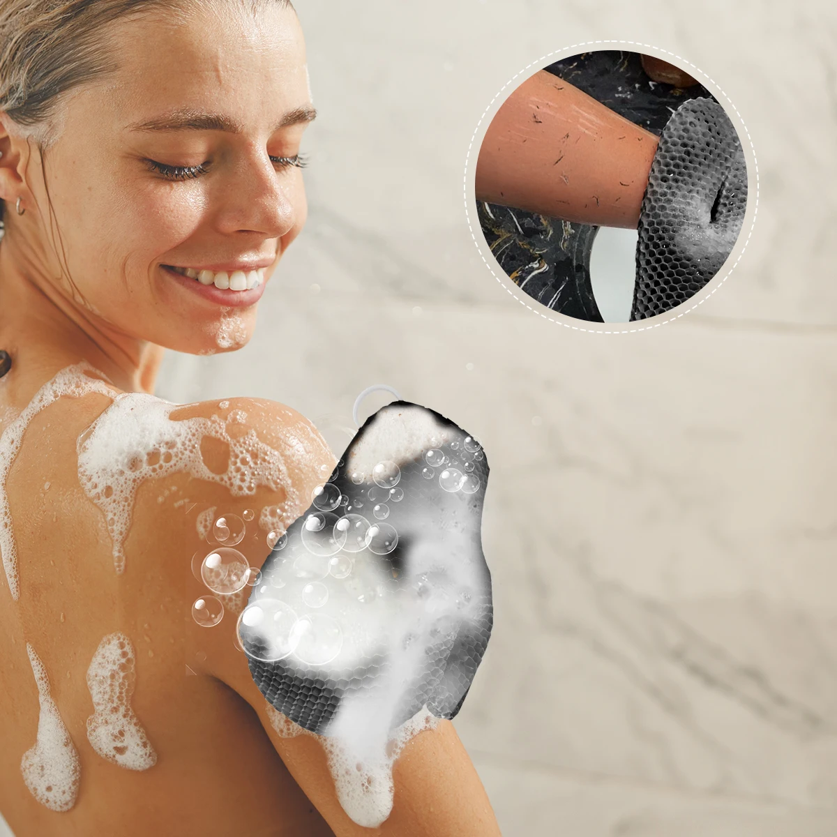 Exfoliating Shower Glove with Colorful Honeycomb Weave and TPU High Elasticity Antibacterial Material – Gentle, Safe and Durable Exfoliating Shower Glove with Colorful Honeycomb Weave and TPU High Elasticity Antibacterial Material - Gentle, Safe and Durable