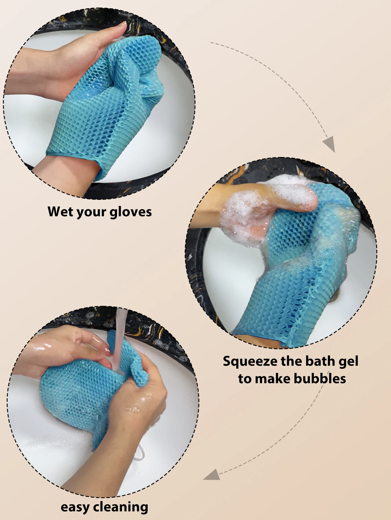 Exfoliating Shower Glove with Colorful Honeycomb Weave and TPU High Elasticity Antibacterial Material – Gentle, Safe and Durable Exfoliating Shower Glove with Colorful Honeycomb Weave and TPU High Elasticity Antibacterial Material - Gentle, Safe and Durable