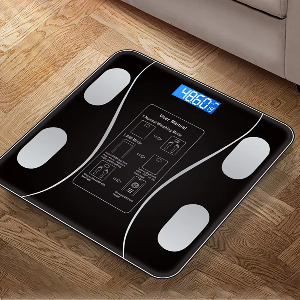 Digital Bathroom Scales with Body Fat Analysis Bluetooth Smart Weighing Scale 180kg 400lb BMI BMR Body Water Muscle Bone Mass LCD Display Tempered Glass USB Rechargeable Personal Scale Digital Bathroom Scales with Body Fat Analysis Bluetooth Smart Weighing Scale 180kg 400lb BMI BMR Body Water Muscle Bone Mass LCD Display Tempered Glass USB Rechargeable Personal Scale