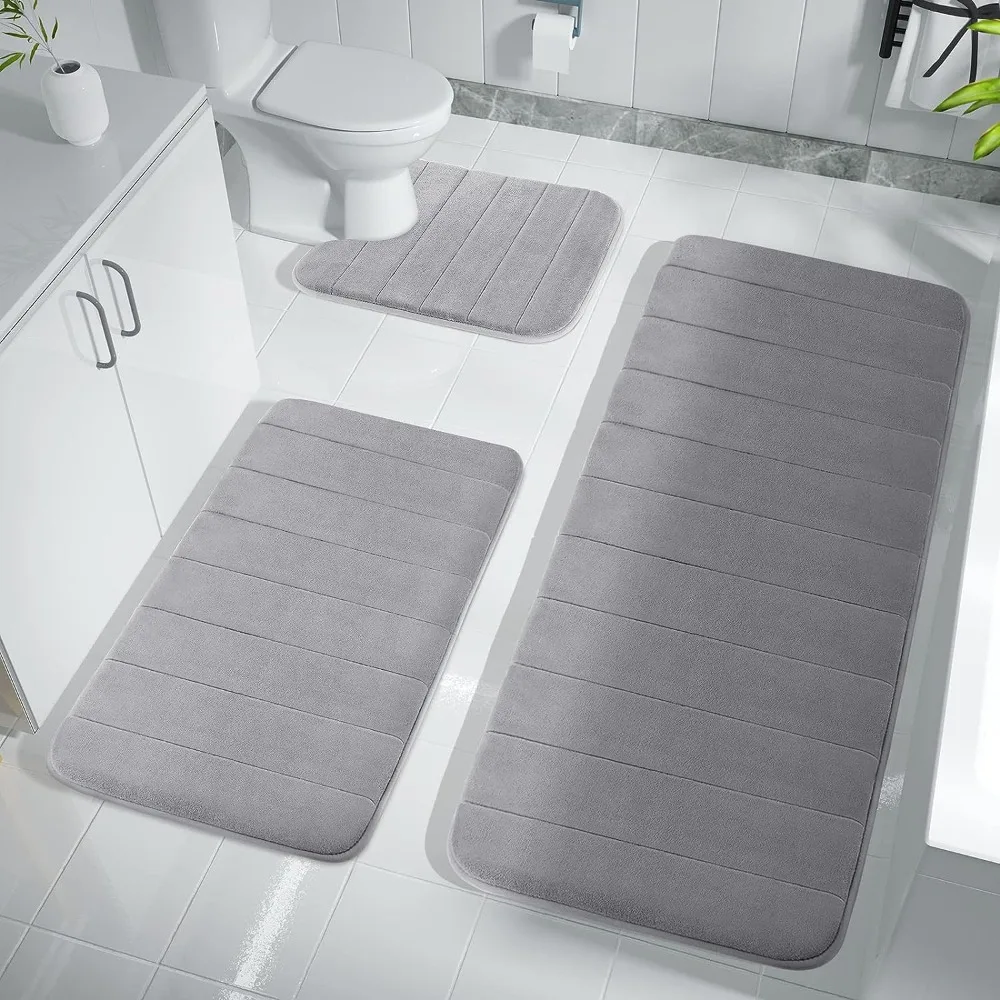 Super Absorbent Bath Mat Memory Foam Carpet Non-slip Bathroom Rug Bathtub Side Floor Rugs Shower Room Doormat Toilet Footpad Super Absorbent Bath Mat Memory Foam Carpet Non-slip Bathroom Rug Bathtub Side Floor Rugs Shower Room Doormat Toilet Footpad