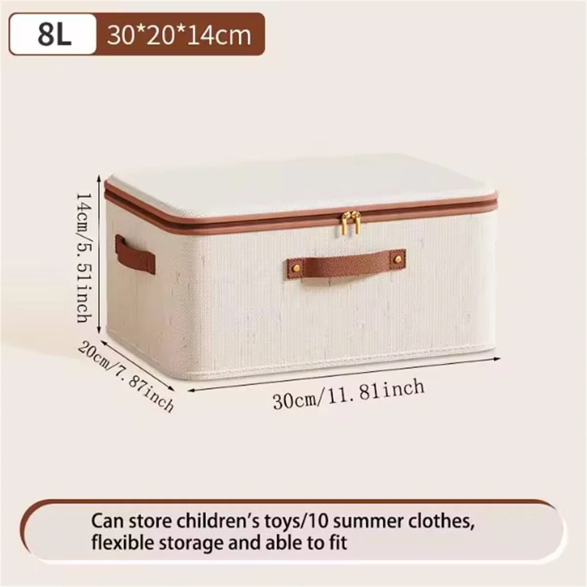 Large Household Storage Box Heavy-duty Hard Shell Cotton Linen Zipper Storage Organizer Box with Lid for Clothes Toys Blankets ﻿