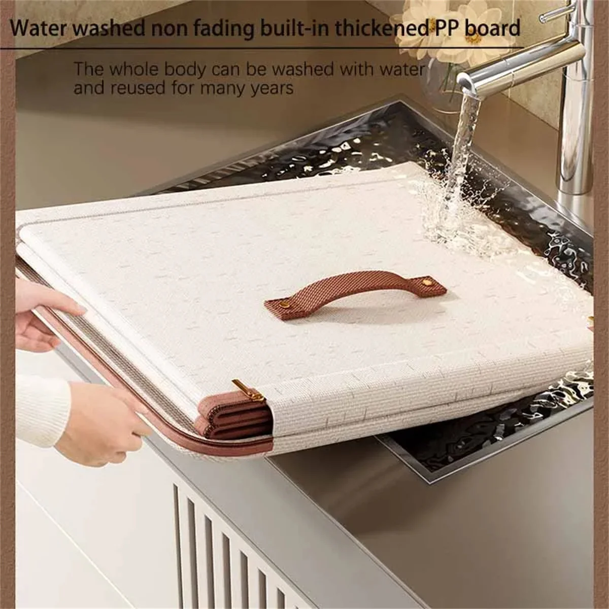 Large Household Storage Box Heavy-duty Hard Shell Cotton Linen Zipper Storage Organizer Box with Lid for Clothes Toys Blankets ﻿