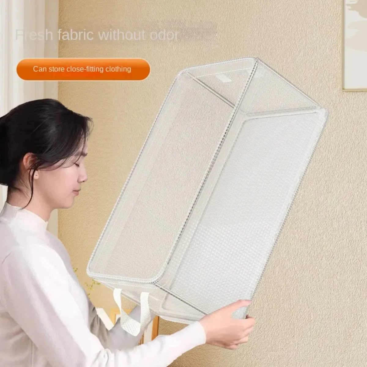 1 Pc Solid Steel Frame Transparent PVC Storage Box Waterproof Underwear Basket Suitable for Home Dormitory Daily Use 1 Pc Solid Steel Frame Transparent PVC Storage Box Waterproof Underwear Basket Suitable for Home Dormitory Daily Use