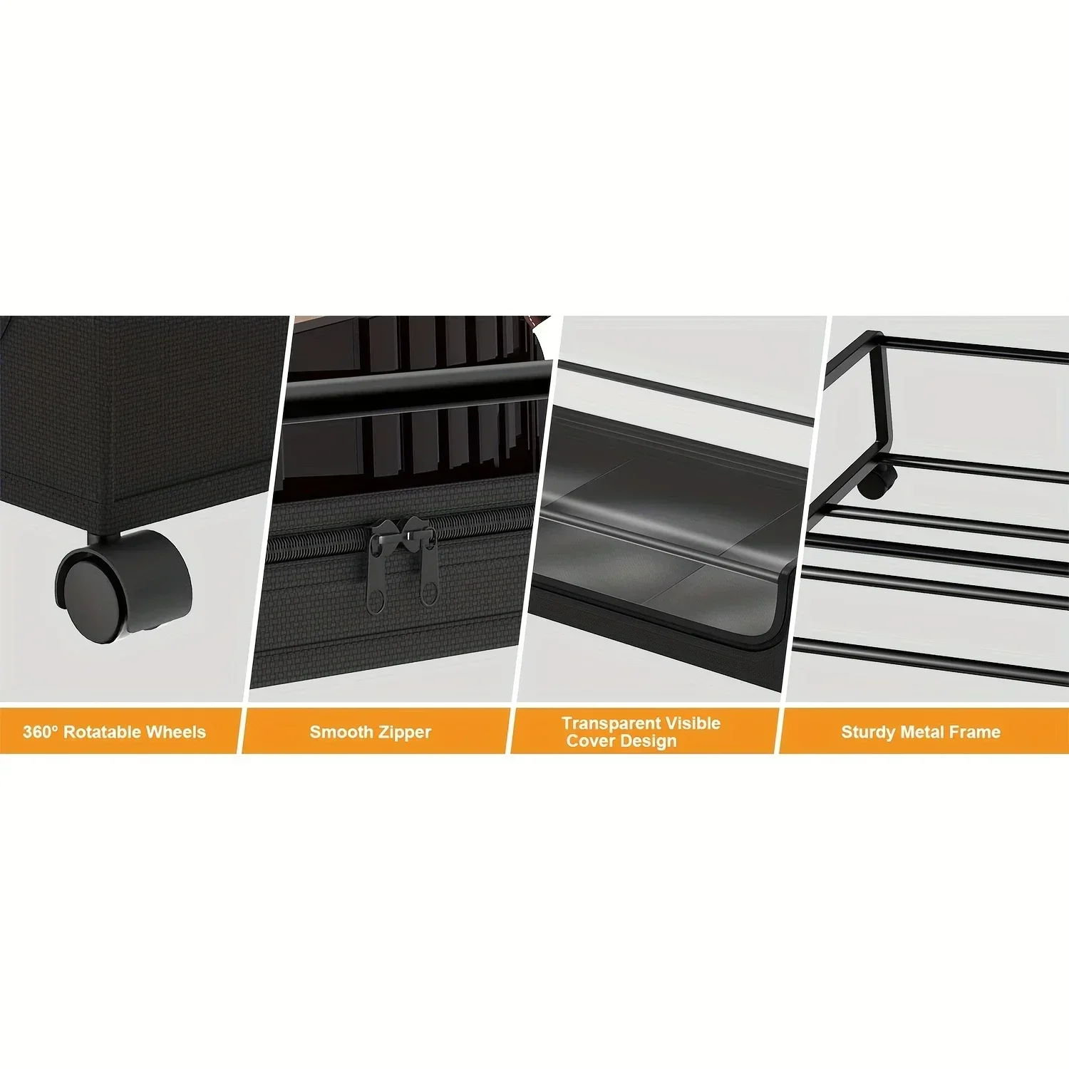 Under Bed Storage Organizer Underbed Bins With Wheels And Lid For Clothes Bedding Shoes Blankets Books Toys Home Organization