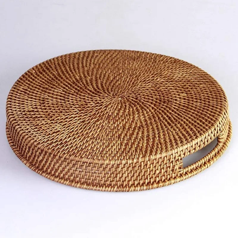 Hand-woven Rattan Wicker Basket Fruit Tea Snack Bread Basket Cosmetic Rectangular Storage Box Household Kitchen Supplies Hand-woven Rattan Wicker Basket Fruit Tea Snack Bread Basket Cosmetic Rectangular Storage Box Household Kitchen Supplies