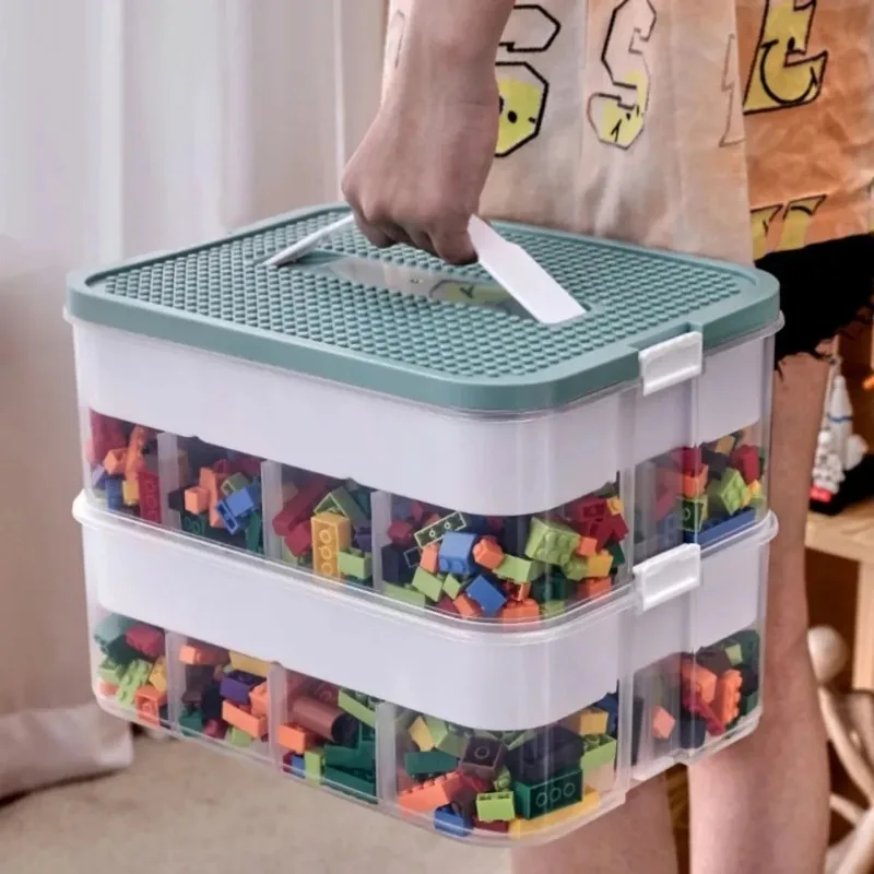 1/2/3 Layers Kids Building Block Storage Box Adjustable Sundries Container Classified Small Storage Container Toy Organizer Box 1/2/3 Layers Kids Building Block Storage Box Adjustable Sundries Container Classified Small Storage Container Toy Organizer Box