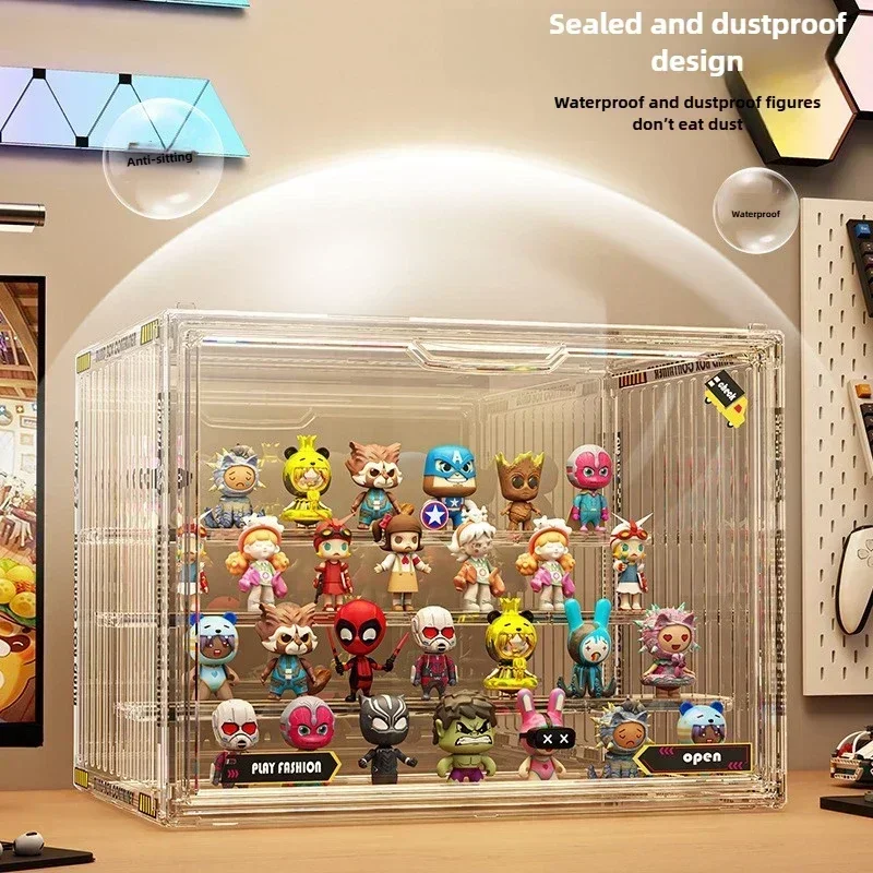 Large Containerized Designs Acrylic Organizer for Collectible Figures and Blind Box Toys Action Figures Desktop Organizers Box Large Containerized Designs Acrylic Organizer for Collectible Figures and Blind Box Toys Action Figures Desktop Organizers Box
