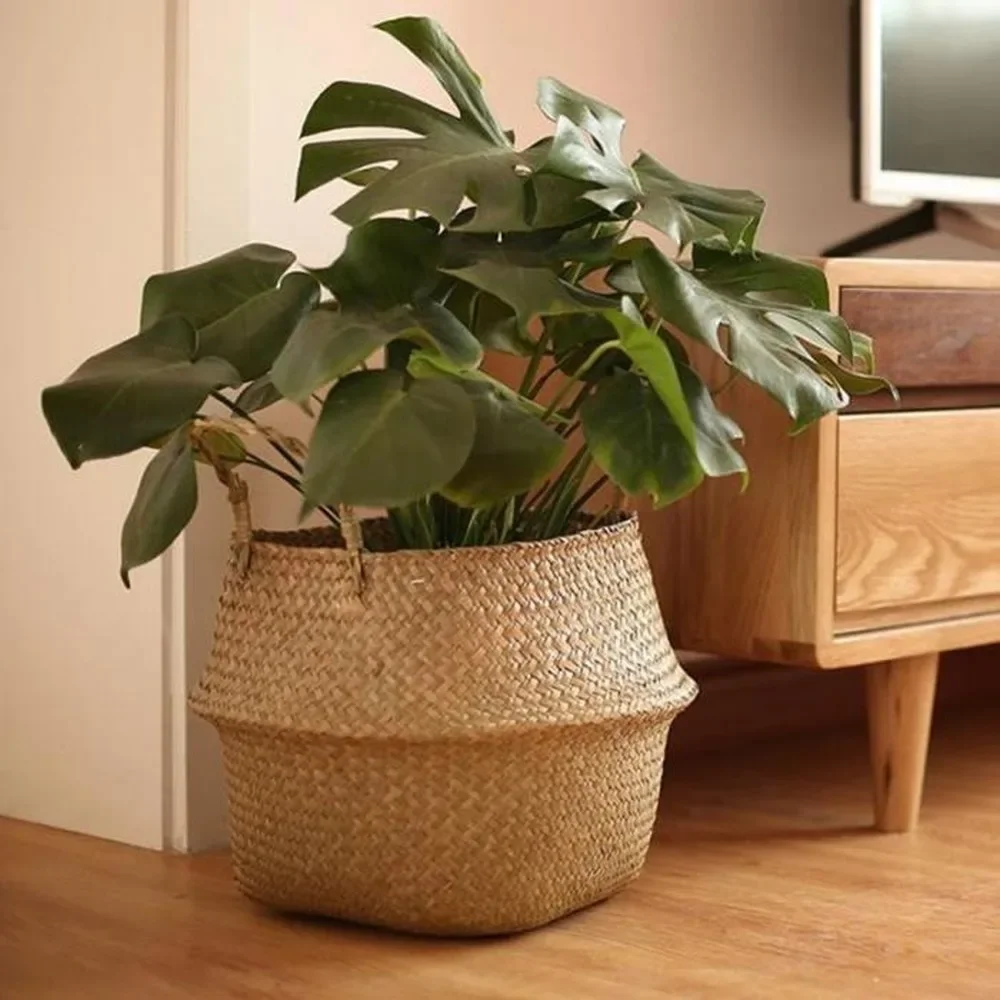 Seaweed Wicker Basket Rattan Hanging Flowerpot Dirty Clothes Storage WF1015 Seaweed Wicker Basket Rattan Hanging Flowerpot Dirty Clothes Storage WF1015