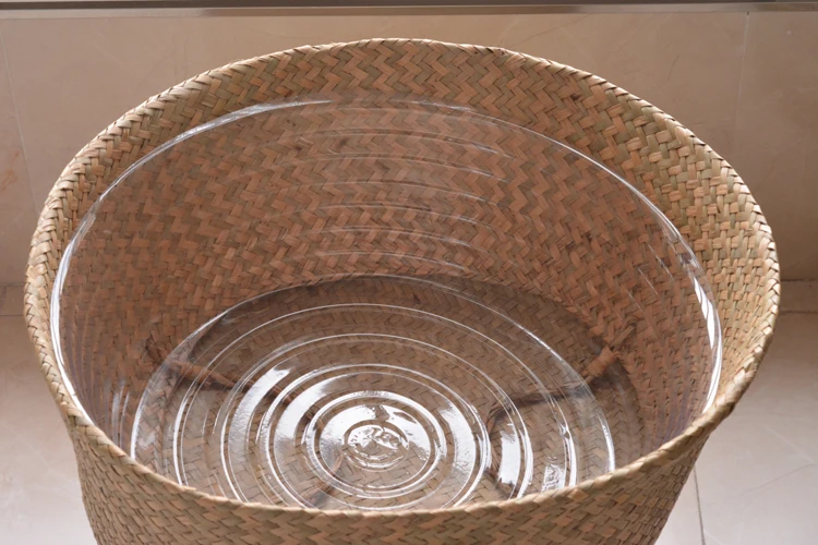 Seaweed Wicker Basket Rattan Hanging Flowerpot  Dirty Clothes    Storage    WF1015