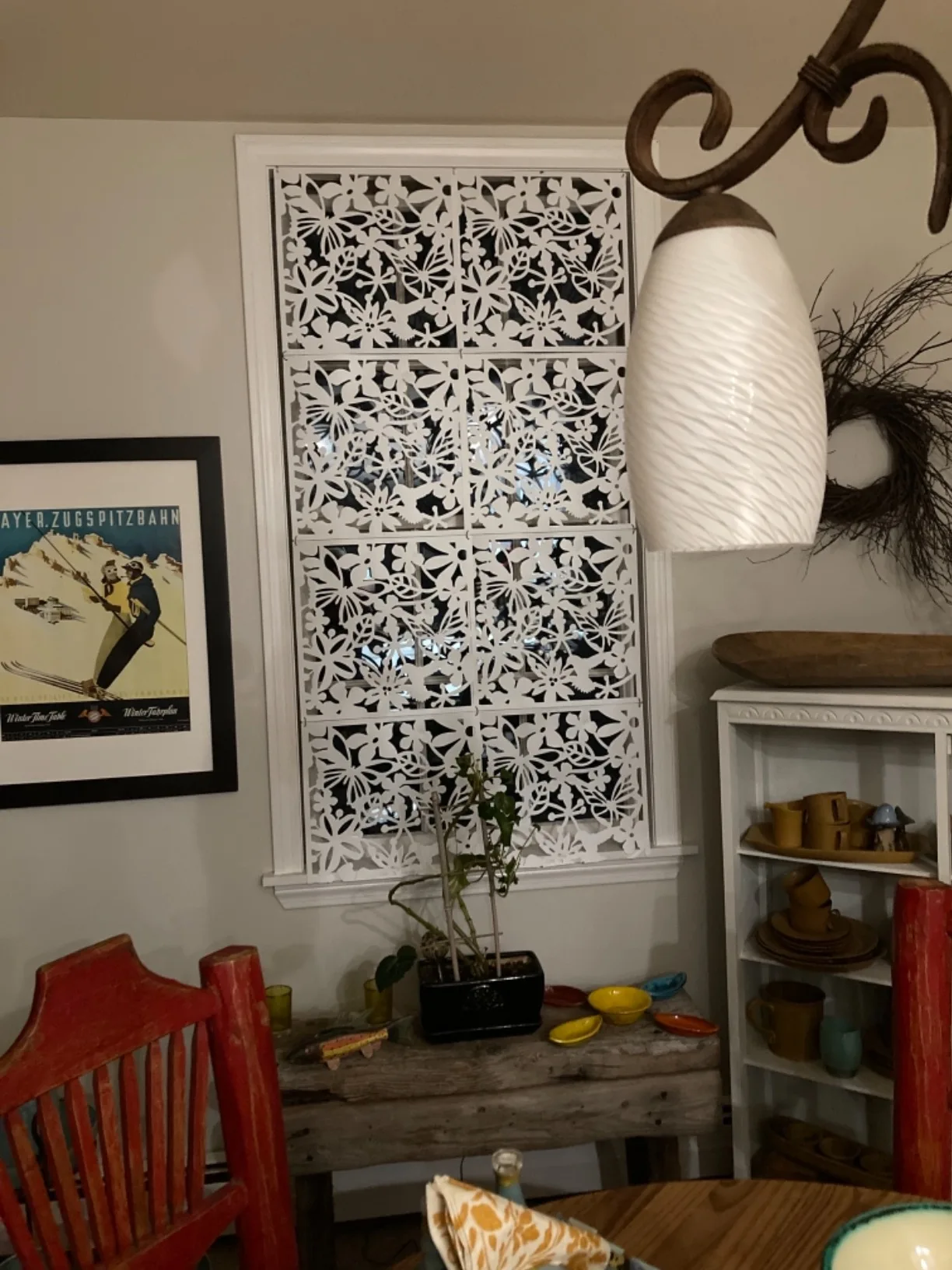 8 PCS Hanging Screen Partition Divider Panel Carving Openwork Room Divider Screen Hanging Panel Curtain Partitions Decoration