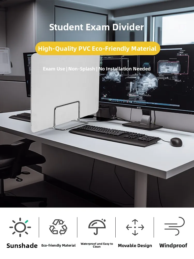 LF Desktop Partition Desk Panel Student Computer Desk Screen Windproof Plastic Desk Organizer No Odor Study Room Divider LF Desktop Partition Desk Panel Student Computer Desk Screen Windproof Plastic Desk Organizer No Odor Study Room Divider