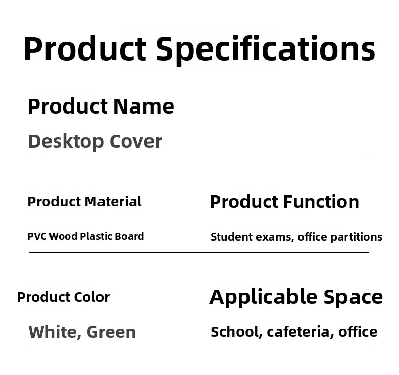 LF Desktop Partition Desk Panel Student Computer Desk Screen Windproof Plastic Desk Organizer No Odor Study Room Divider