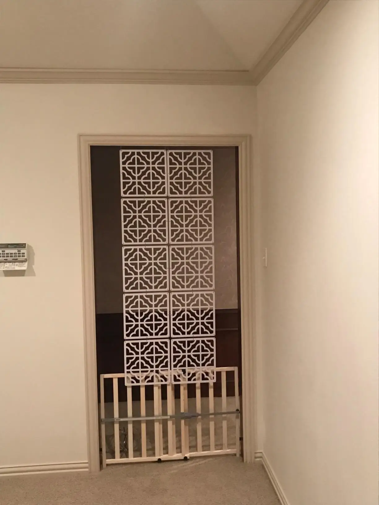 Hanging Room Divider Panels,10 Pieces Wood-Plastic Screen Panels Wall Divider Partition Home Office Decoration