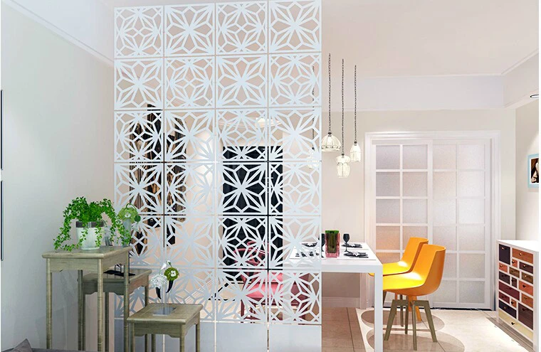 6pcs 29x29cm Hanging Screens Living Room Divider Panels Partition Wall Art Diy Home Decoration White Wood-plastic 6pcs 29x29cm Hanging Screens Living Room Divider Panels Partition Wall Art Diy Home Decoration White Wood-plastic