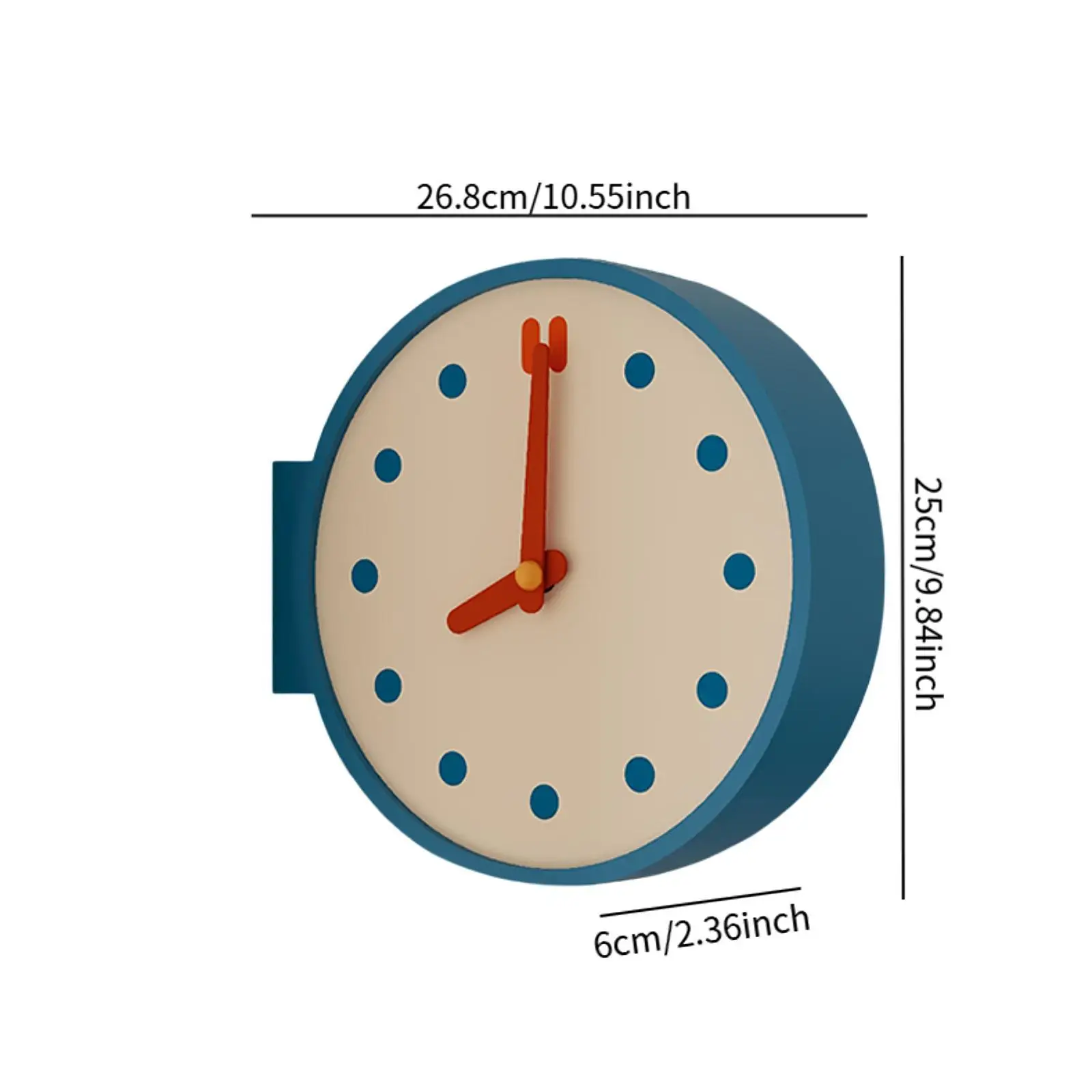 Modern Silent Corner Wall Clock Double Sided Easy Read Acrylic Desk Clock for Office Home Decor