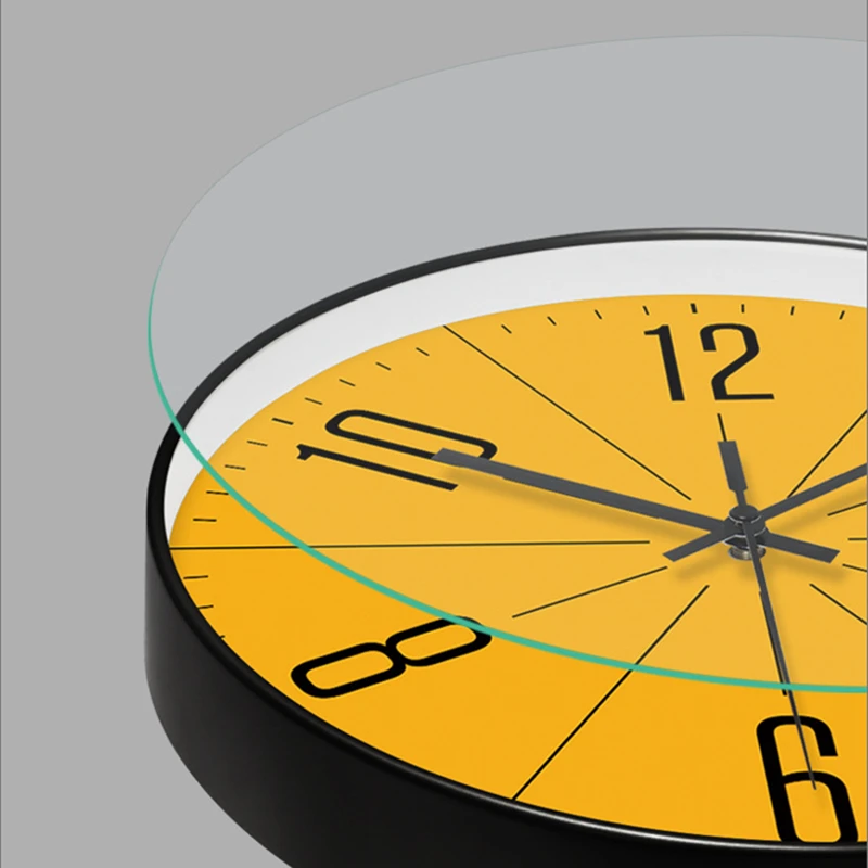 Atomic Wall Clock Battery Operated Round Analog Modern Wall Clock Automatically Clock for Office Classroom Bedroom Living Room
