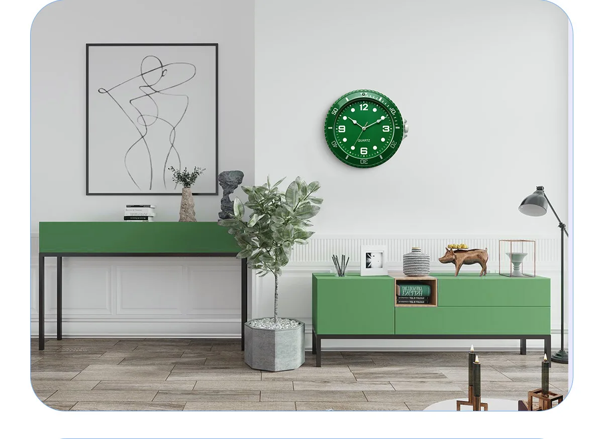 Role Wall Clock Modern Design Silent Quartz Needle Luxury Wall Clocks Silent Sweep Second Home Creative Water Ghost Wall Clock