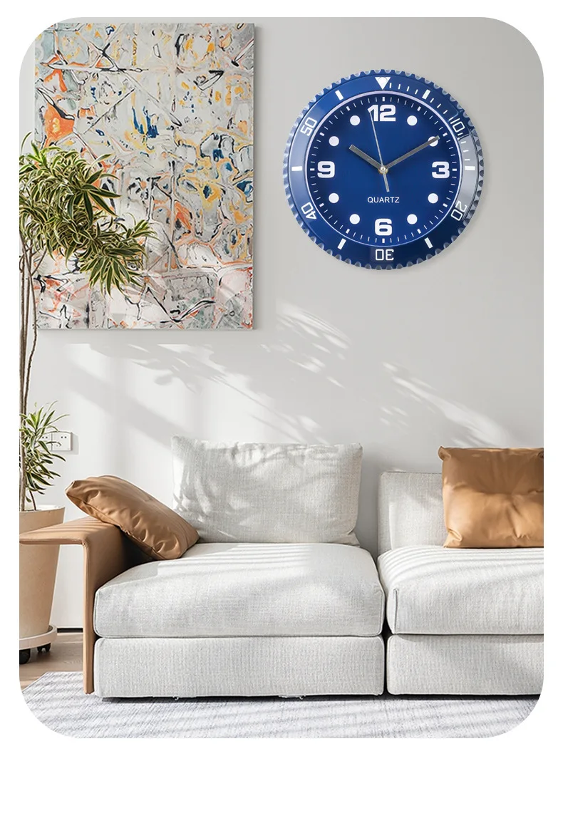 Role Wall Clock Modern Design Silent Quartz Needle Luxury Wall Clocks Silent Sweep Second Home Creative Water Ghost Wall Clock