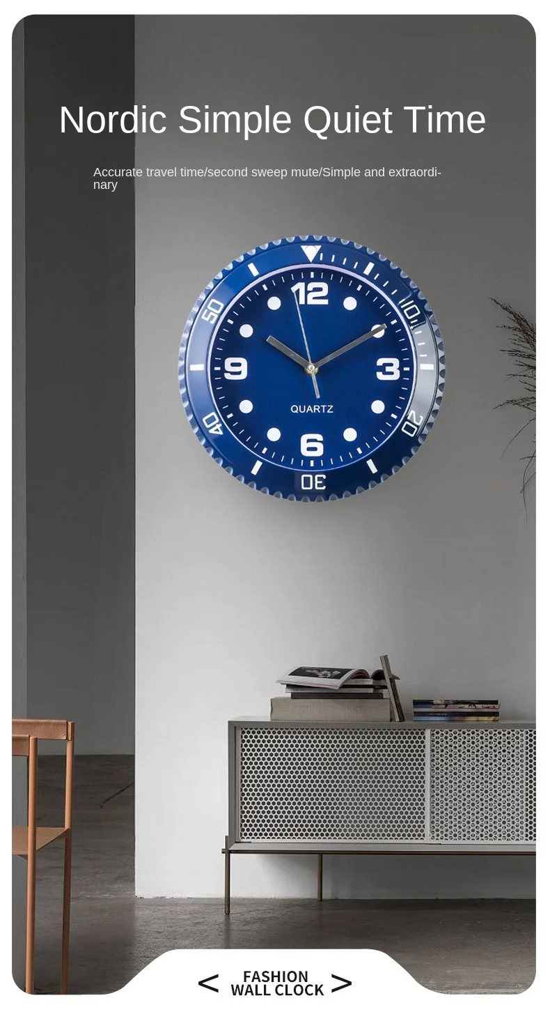 Role Wall Clock Modern Design Silent Quartz Needle Luxury Wall Clocks Silent Sweep Second Home Creative Water Ghost Wall Clock