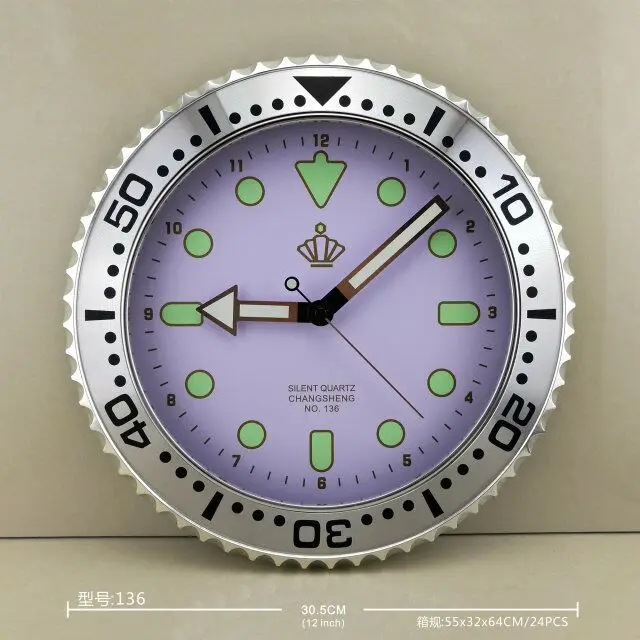 Role Wall Clock Modern Design Silent Quartz Needle Luxury Wall Clocks Silent Sweep Second Home Creative Water Ghost Wall Clock