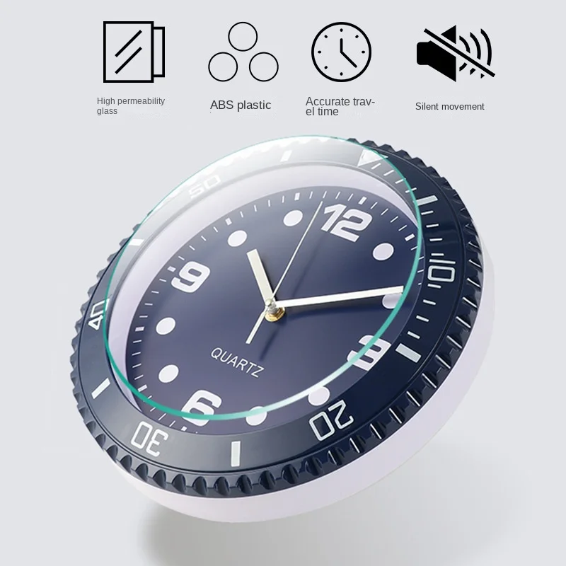 Role Wall Clock Modern Design Silent Quartz Needle Luxury Wall Clocks Silent Sweep Second Home Creative Water Ghost Wall Clock