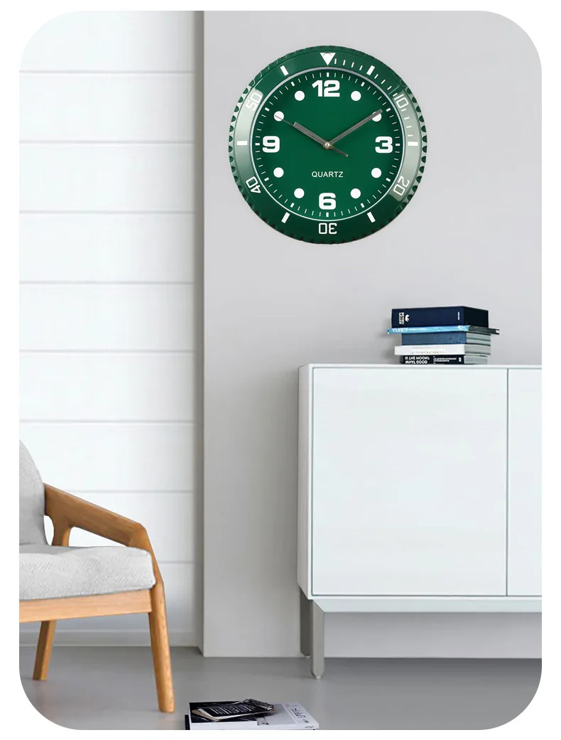 Role Wall Clock Modern Design Silent Quartz Needle Luxury Wall Clocks Silent Sweep Second Home Creative Water Ghost Wall Clock