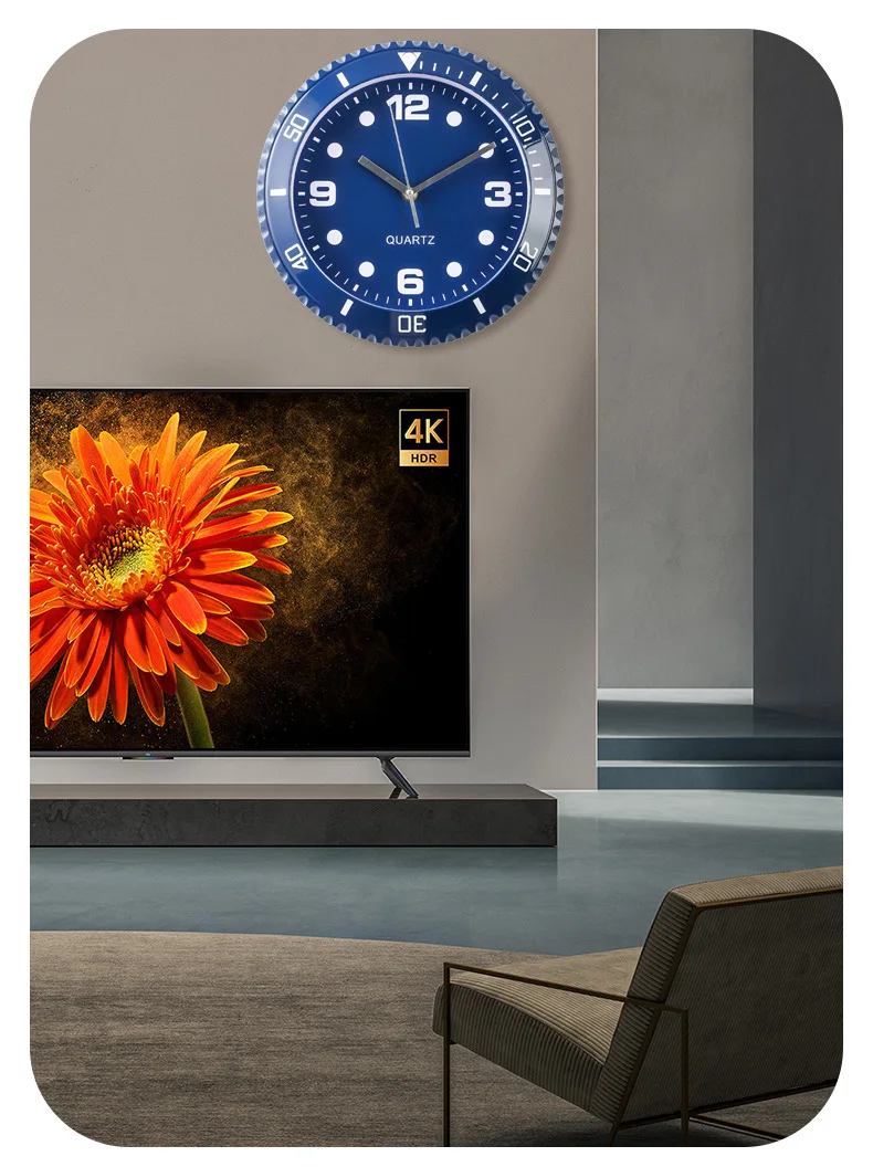 Role Wall Clock Modern Design Silent Quartz Needle Luxury Wall Clocks Silent Sweep Second Home Creative Water Ghost Wall Clock