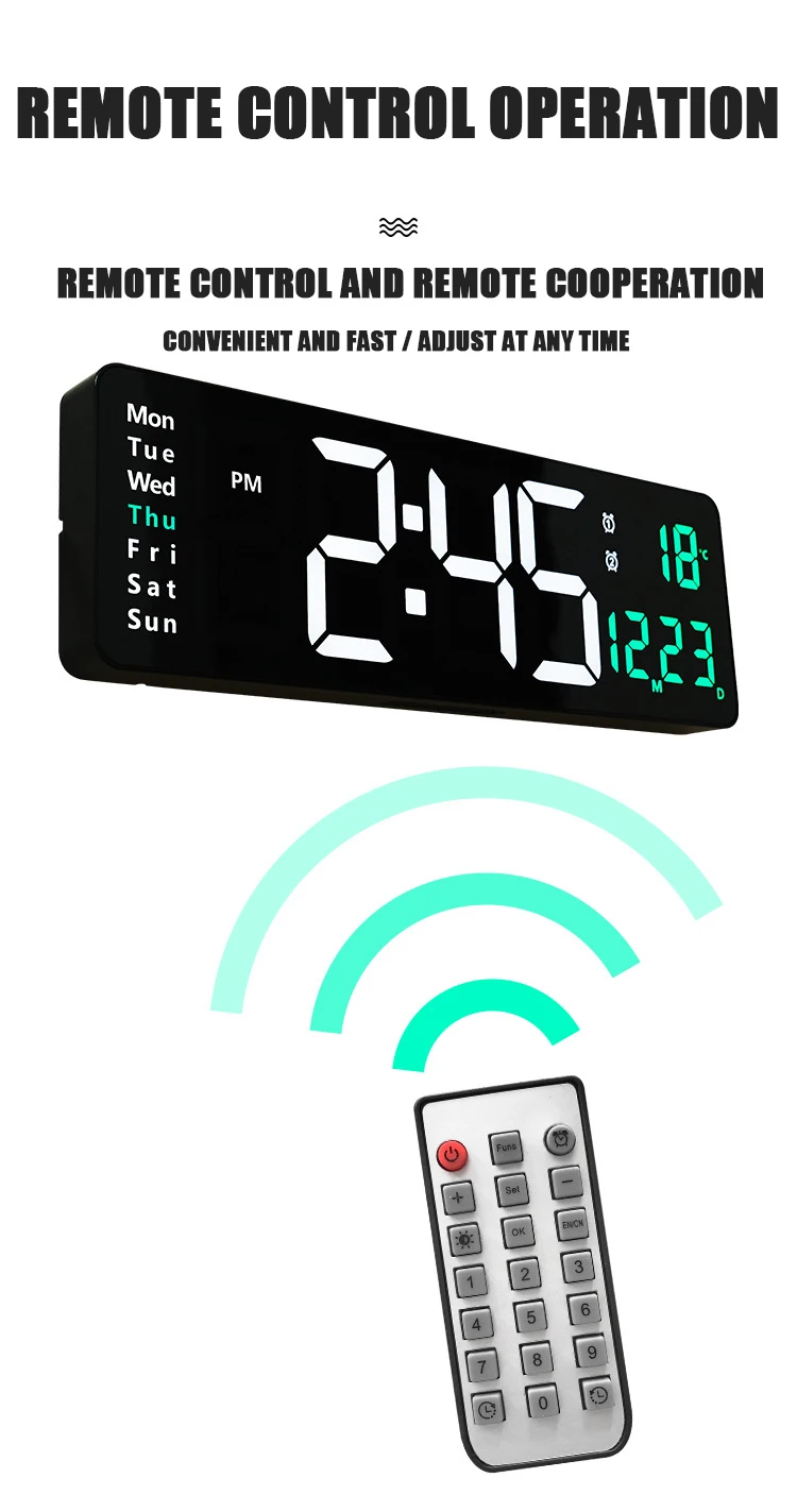 Digital Wall Clock, 16