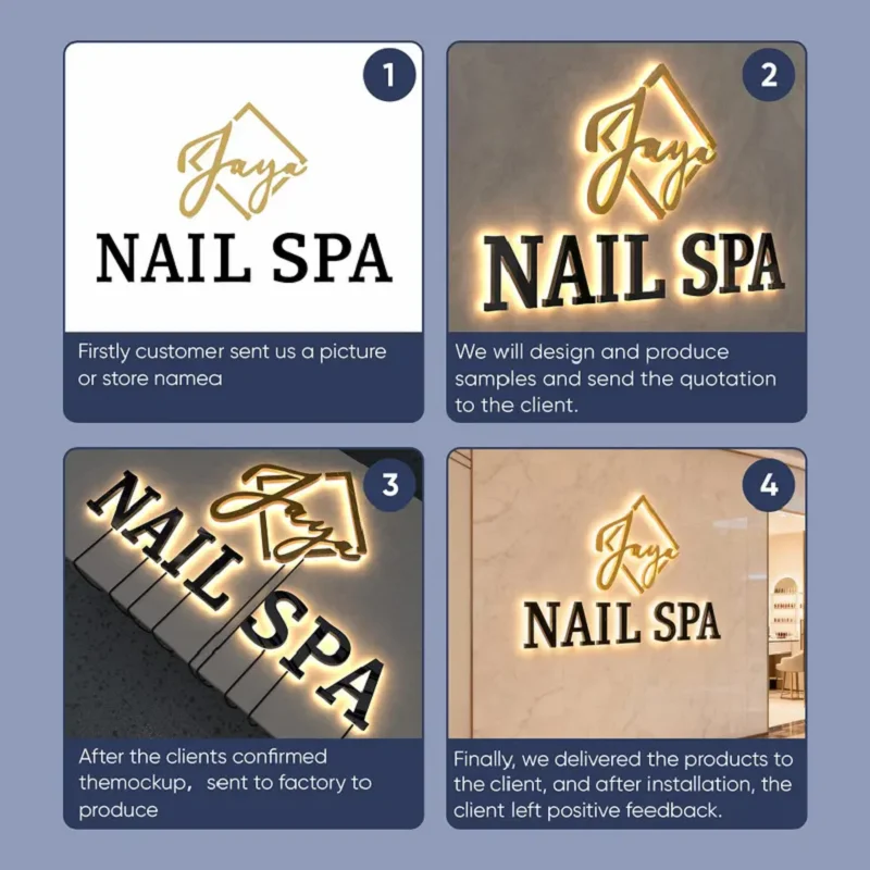 Custom 3D Stainless Steel LED Business Sign Illuminated Metal Logo & Letters Outdoor Office Store Wall Decor Luminous Signage Custom 3D Stainless Steel LED Business Sign Illuminated Metal Logo & Letters Outdoor Office Store Wall Decor Luminous Signage