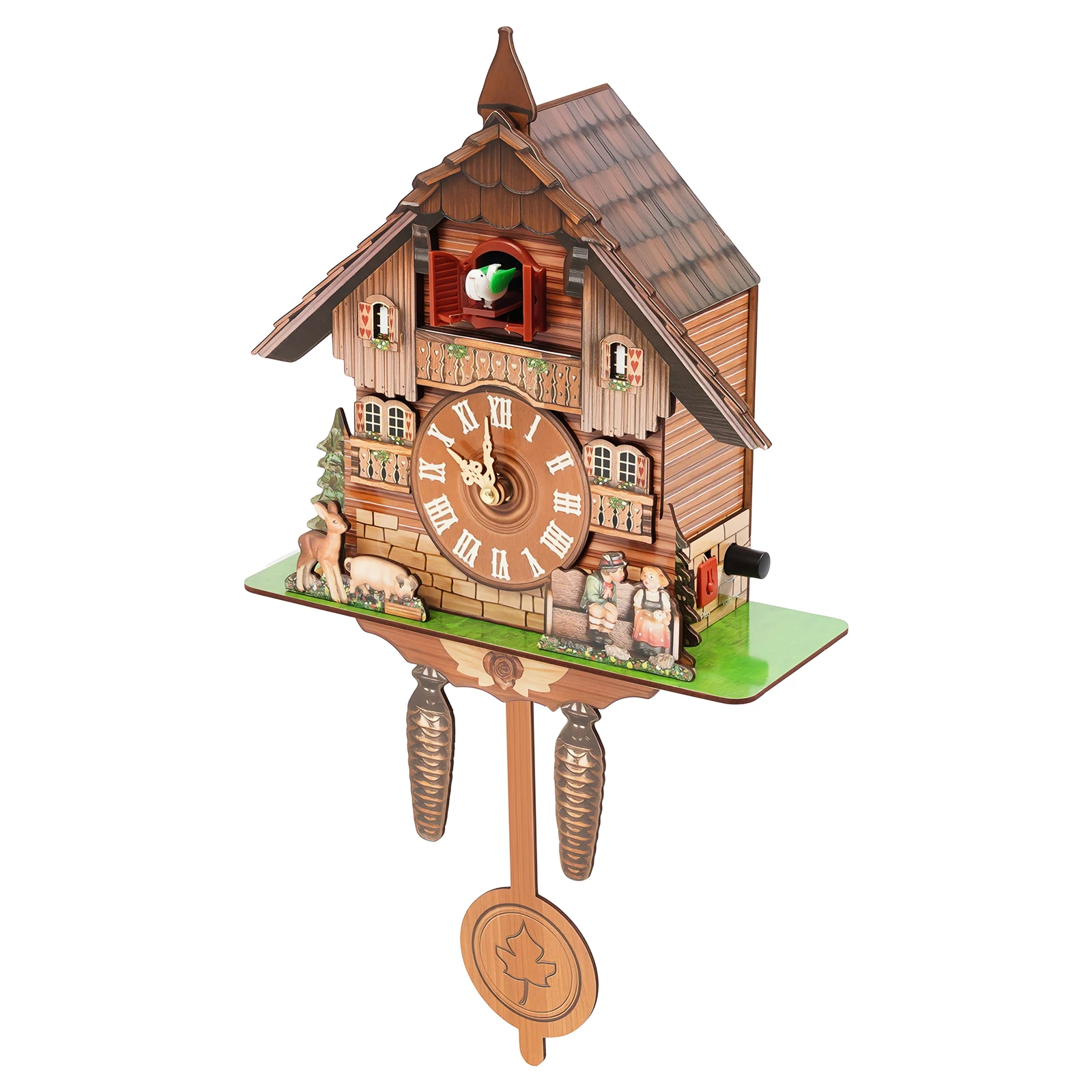 Vintage Cuckoo Wall Clock with Bird Chime, Nordic Decor Wooden Wall Clock, Hanging Wall Clock Decoration 25*10*50cm Vintage Cuckoo Wall Clock with Bird Chime, Nordic Decor Wooden Wall Clock, Hanging Wall Clock Decoration 25*10*50cm
