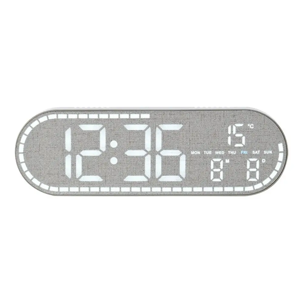 Wall-mounted Electronic Wall Clock Multi-functional Temperature Digital LED Clocks DST 12/24H Display Table Clock for Bedroom