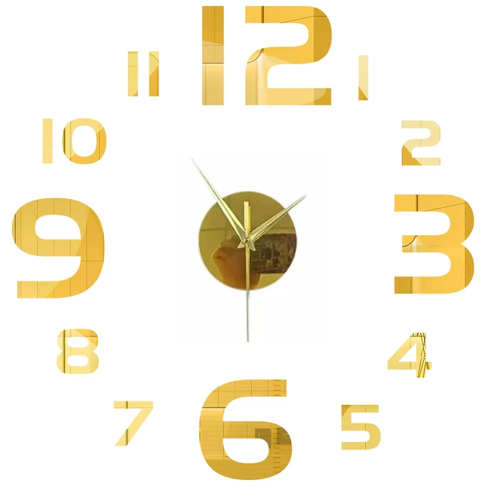 Big Home Wall Clock 3D DIY Acrylic Mirror Stickers Home Decoration Living Room Quartz Needle Clocks Self Adhesive Hanging Watch Big Home Wall Clock 3D DIY Acrylic Mirror Stickers Home Decoration Living Room Quartz Needle Clocks Self Adhesive Hanging Watch