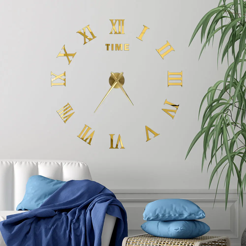 Big Home Wall Clock 3D DIY Acrylic Mirror Stickers Home Decoration Living Room Quartz Needle Clocks Self Adhesive Hanging Watch Big Home Wall Clock 3D DIY Acrylic Mirror Stickers Home Decoration Living Room Quartz Needle Clocks Self Adhesive Hanging Watch