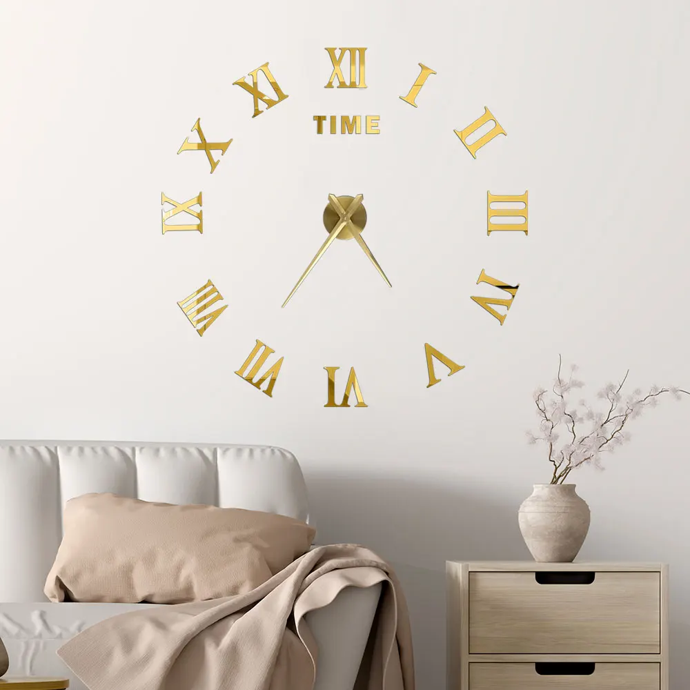 Big Home Wall Clock 3D DIY Acrylic Mirror Stickers Home Decoration Living Room Quartz Needle Clocks Self Adhesive Hanging Watch Big Home Wall Clock 3D DIY Acrylic Mirror Stickers Home Decoration Living Room Quartz Needle Clocks Self Adhesive Hanging Watch