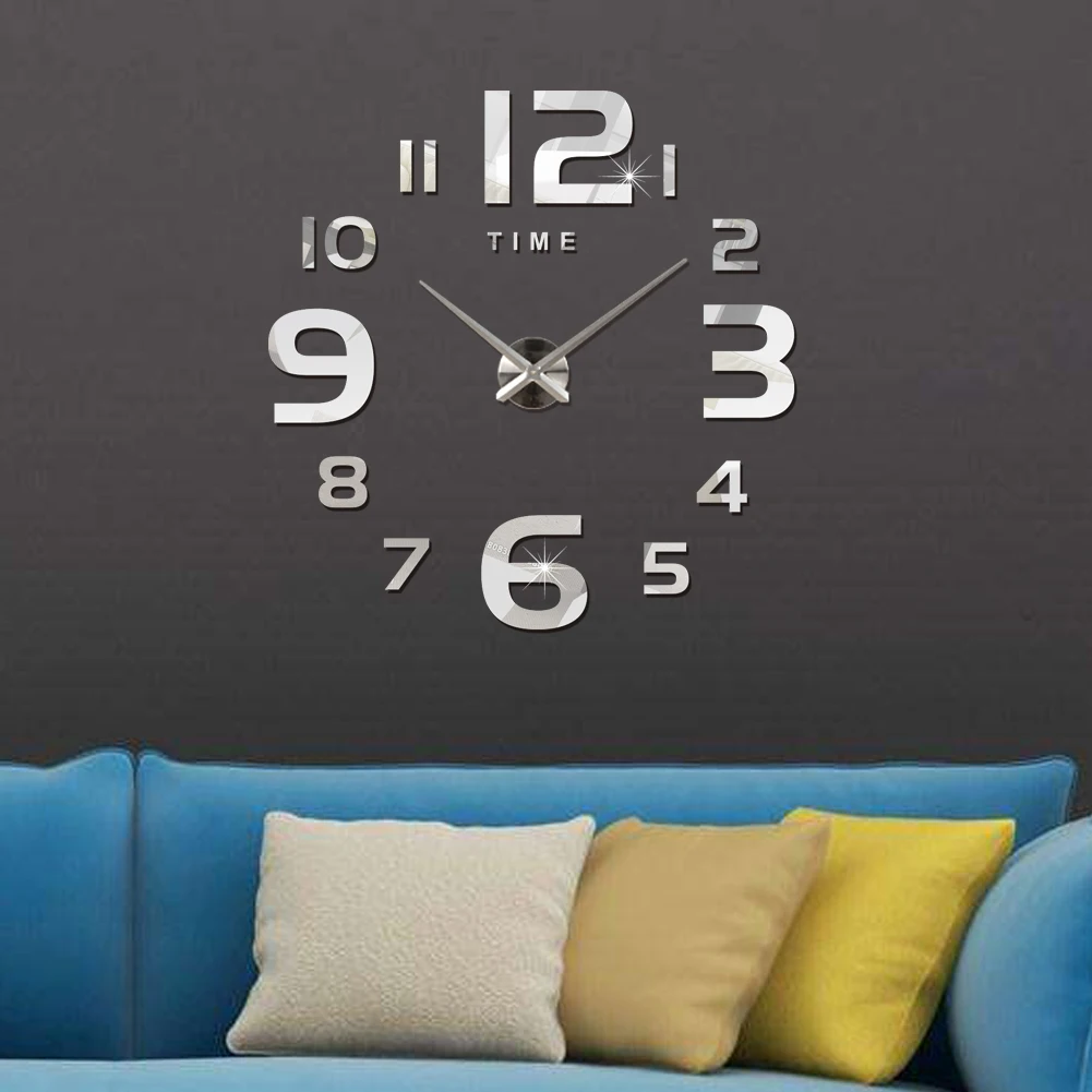 Big Home Wall Clock 3D DIY Acrylic Mirror Stickers Home Decoration Living Room Quartz Needle Clocks Self Adhesive Hanging Watch Big Home Wall Clock 3D DIY Acrylic Mirror Stickers Home Decoration Living Room Quartz Needle Clocks Self Adhesive Hanging Watch