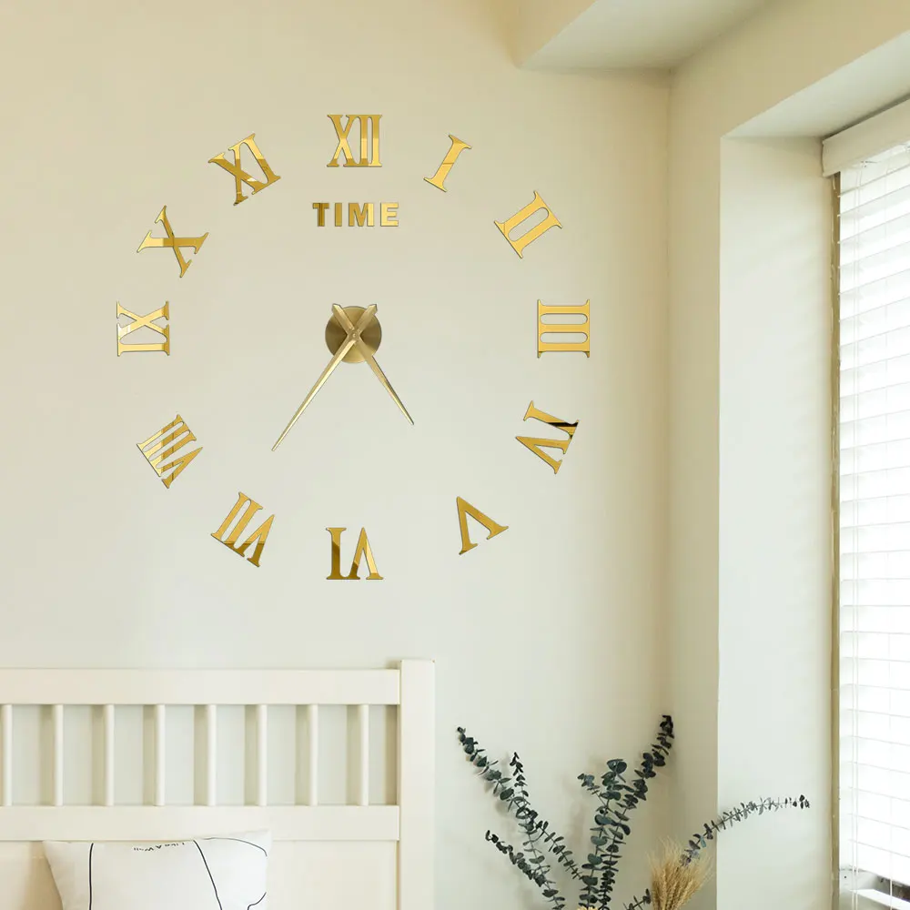 Big Home Wall Clock 3D DIY Acrylic Mirror Stickers Home Decoration Living Room Quartz Needle Clocks Self Adhesive Hanging Watch Big Home Wall Clock 3D DIY Acrylic Mirror Stickers Home Decoration Living Room Quartz Needle Clocks Self Adhesive Hanging Watch