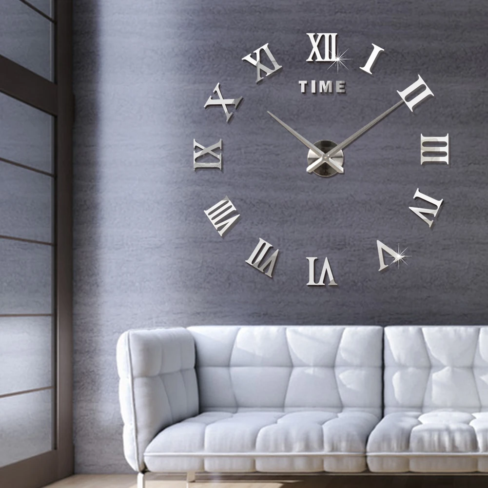 Big Home Wall Clock 3D DIY Acrylic Mirror Stickers Home Decoration Living Room Quartz Needle Clocks Self Adhesive Hanging Watch Big Home Wall Clock 3D DIY Acrylic Mirror Stickers Home Decoration Living Room Quartz Needle Clocks Self Adhesive Hanging Watch