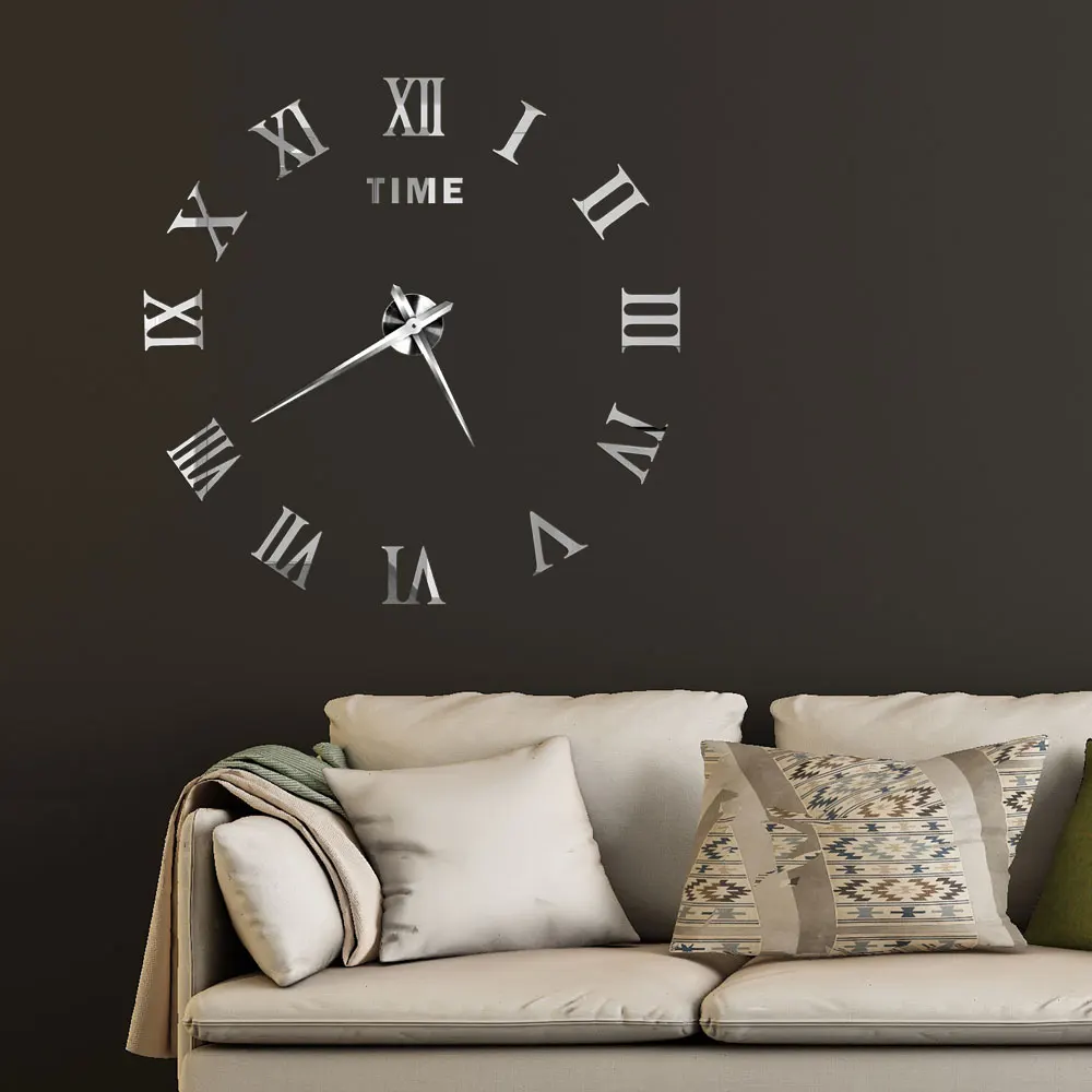 Big Home Wall Clock 3D DIY Acrylic Mirror Stickers Home Decoration Living Room Quartz Needle Clocks Self Adhesive Hanging Watch Big Home Wall Clock 3D DIY Acrylic Mirror Stickers Home Decoration Living Room Quartz Needle Clocks Self Adhesive Hanging Watch