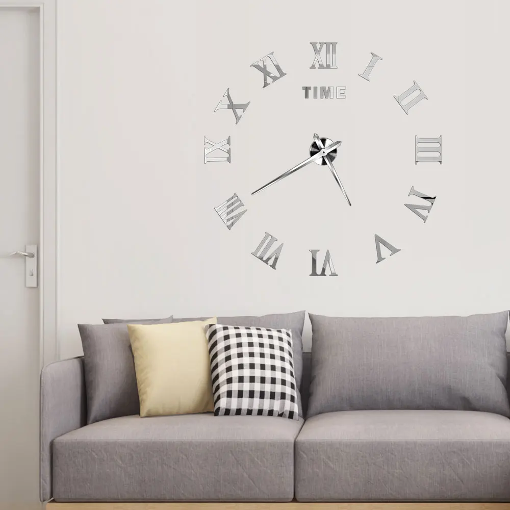 Big Home Wall Clock 3D DIY Acrylic Mirror Stickers Home Decoration Living Room Quartz Needle Clocks Self Adhesive Hanging Watch Big Home Wall Clock 3D DIY Acrylic Mirror Stickers Home Decoration Living Room Quartz Needle Clocks Self Adhesive Hanging Watch